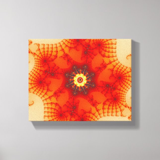 Toile Fire Web - Art fractal (Recto)