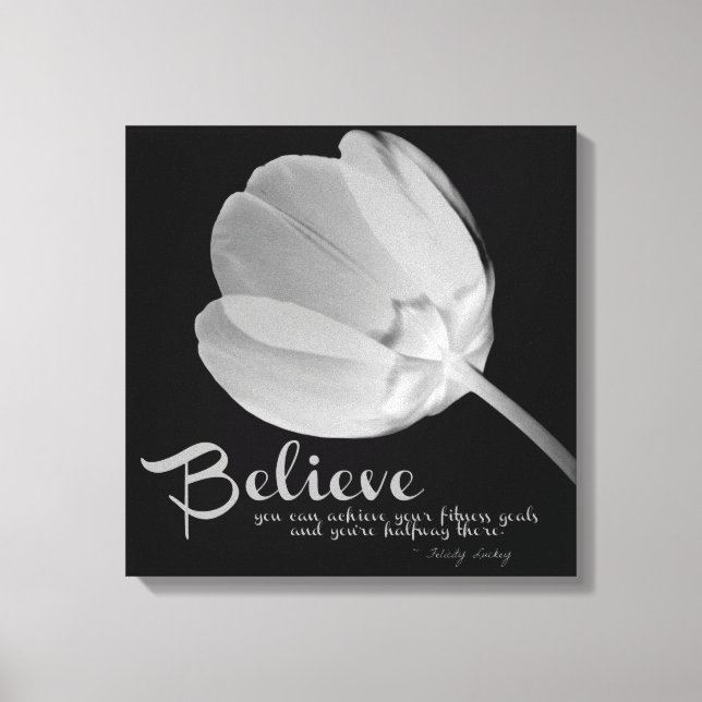 Toile Fitness Tulip Blanc Croire Canvas (Recto)