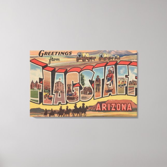 Toile Flagstaff, Arizona - Scènes de grandes lettres (Recto)