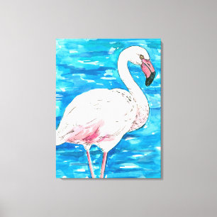Toile flamant rose