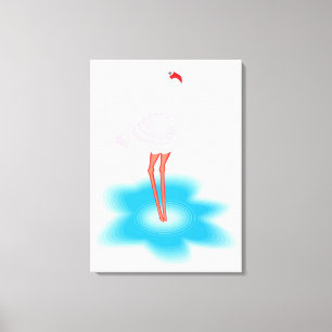 Toile Flamant rose
