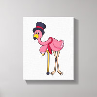Flamant rose comme pensionné avec Casquette