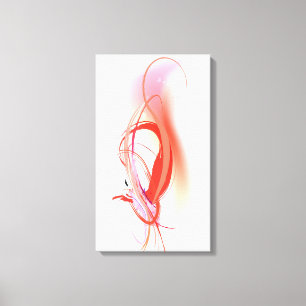 Toile Flamant rose rose Abstrait