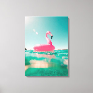 Toile Flamant rose rose Salle Enfants Mur Art Canvas