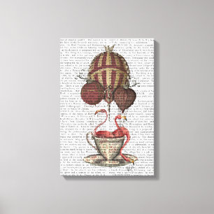 Toile Flamants roses dans la tasse de thé