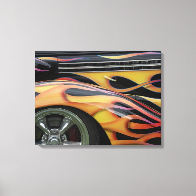 TOILE FLAMMES DE VOITURE CLASSIQUES (Recto)