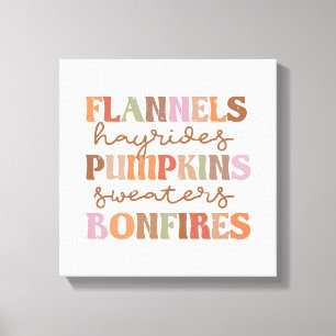 Toile Flannings Bonfires Citrouille
