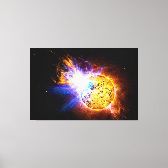 Toile Flare solaire de la Star EV Lacertae EV Lac (Recto)