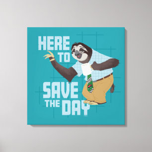 Toile Flash Slothmore - Ici pour sauver la journée