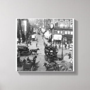 Toile Fleet Street copie vintage de Londres, Angleterre