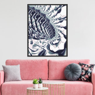 Toile fleur abstrait