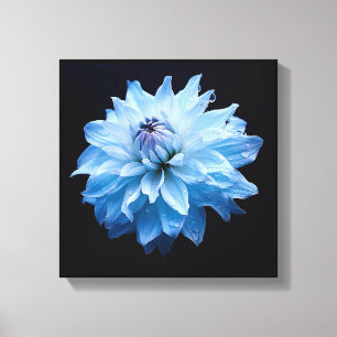 Toile Fleur bleue