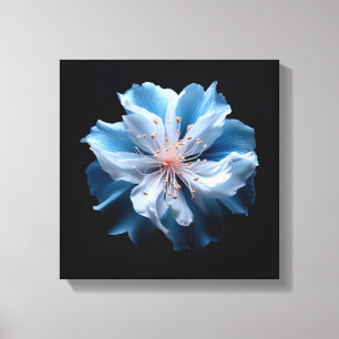 Toile Fleur bleue