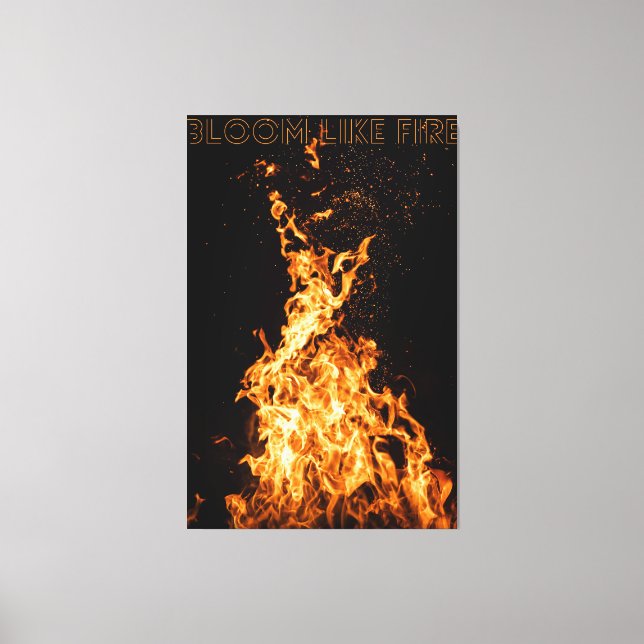Toile Fleur comme feu - Motivation Flame Design (Recto)