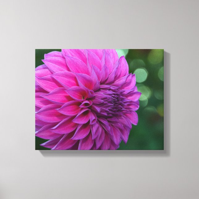Toile Fleur dahlia violette (Recto)
