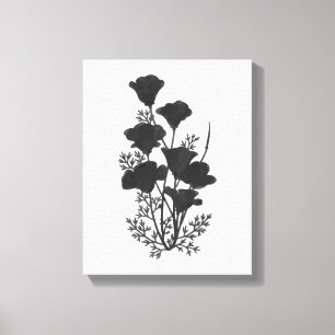 Toile Fleur de coquelicot de Californie Silhouette U Pic