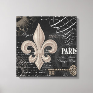Toile fleur de lis vintage
