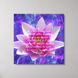 Toile Fleur de Lotus de citation de Bouddha