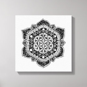 Toile Fleur de mandala de la vie
