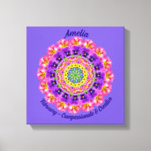 Fleur de naissance de février Personnalisé Mandala