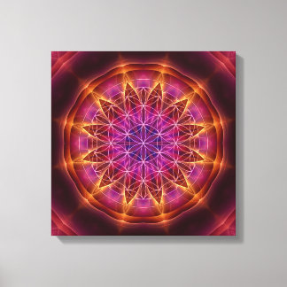 Toile "fleur de vie", "géométrie sacrée", mandala, cont