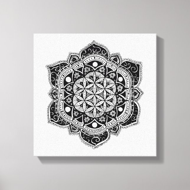 Toile Fleur de vie Mandala (Recto)