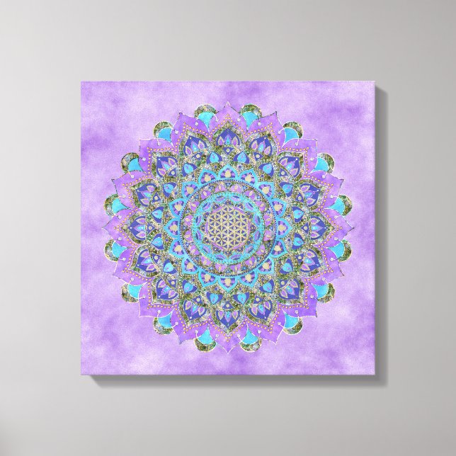 Toile Fleur De Vie - Mandala India Style 2 (Recto)