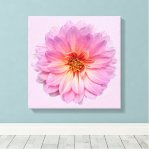 Toile Fleur de Zinnia rose