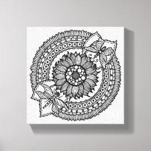 Toile Fleur En Mandala 6