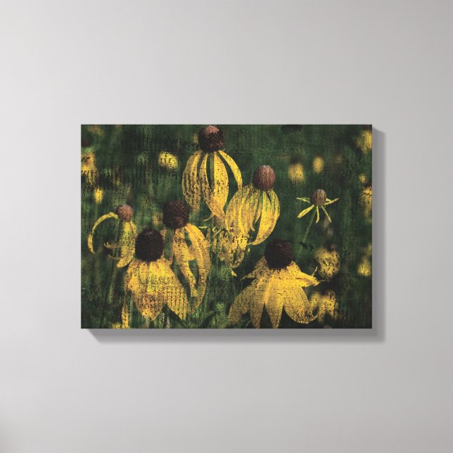 Toile Fleur jaune (Recto)