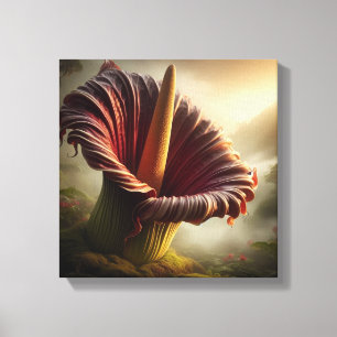 Toile Fleur massive de Titan Arum en fleurs avec jungle