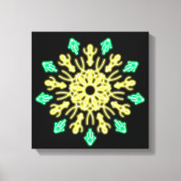 Fleur néon jaune et verte