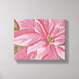 Toile Fleur peinte de Noël de poinsettia
