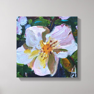 Toile Fleur, peinture à l'huile contemporaine