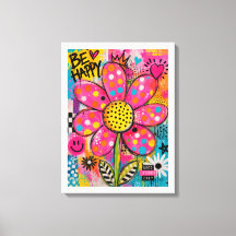 Fleur Pop Art Colorée et Heureuse