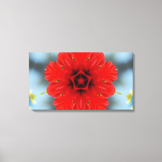 Toile Fleur Rouge (Recto)