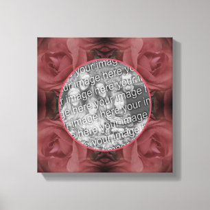 Toile Fleur Rouge Rose Vintage Créez votre propre photo