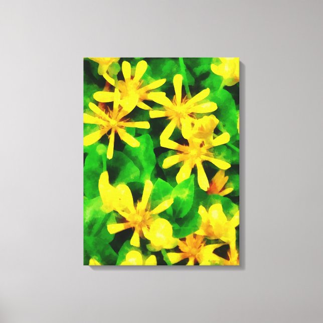 Toile Fleur sauvage jaune (Recto)