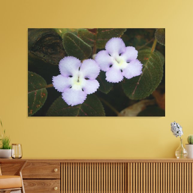 Toile Fleur sauvage tropical violet flamme (Insitu(Salon))
