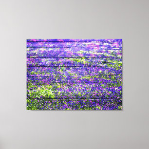 Toile Fleur violet pastel sur bois