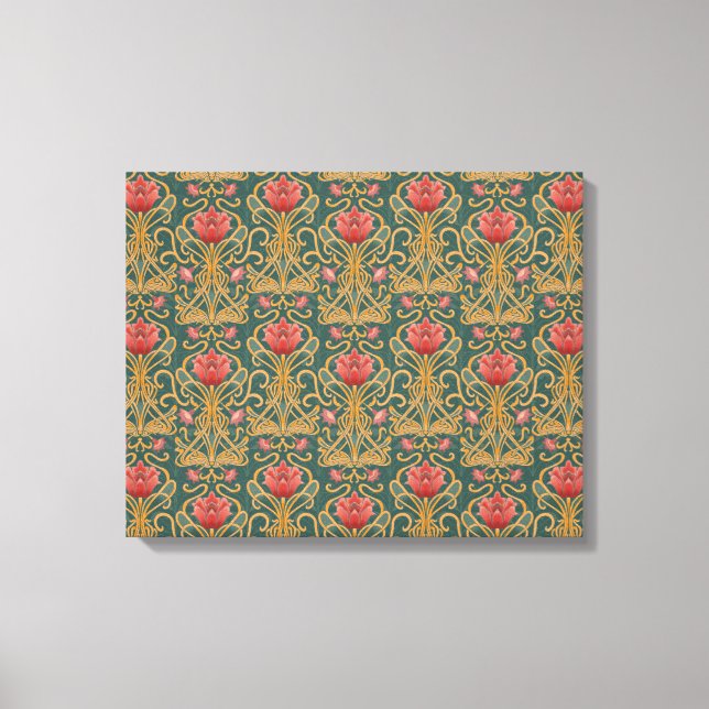 Toile Fleurs Art Nouveau (Recto)
