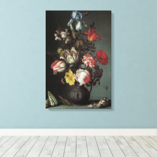 Toile Fleurs baroques vintage par Balthasar van der Ast
