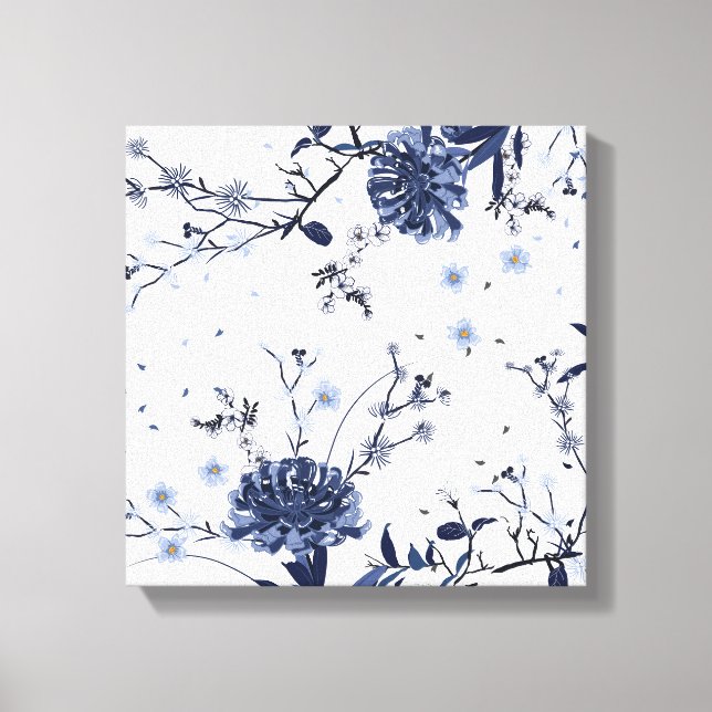 Toile Fleurs bleues (Recto)
