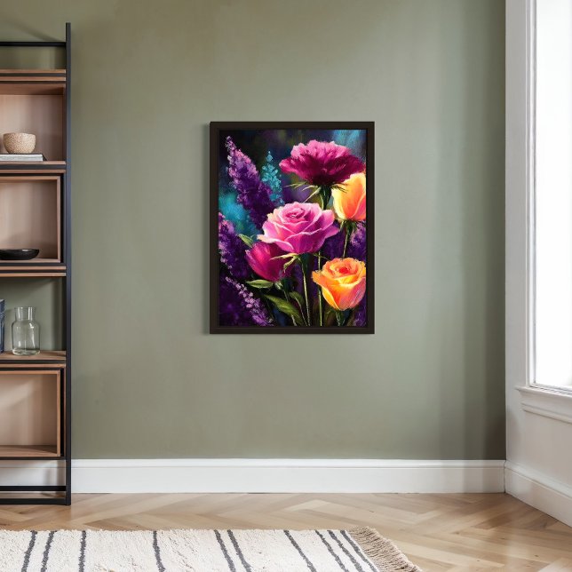 Toile Fleurs colorées - Paysage floral vibrant (Créateur téléchargé)