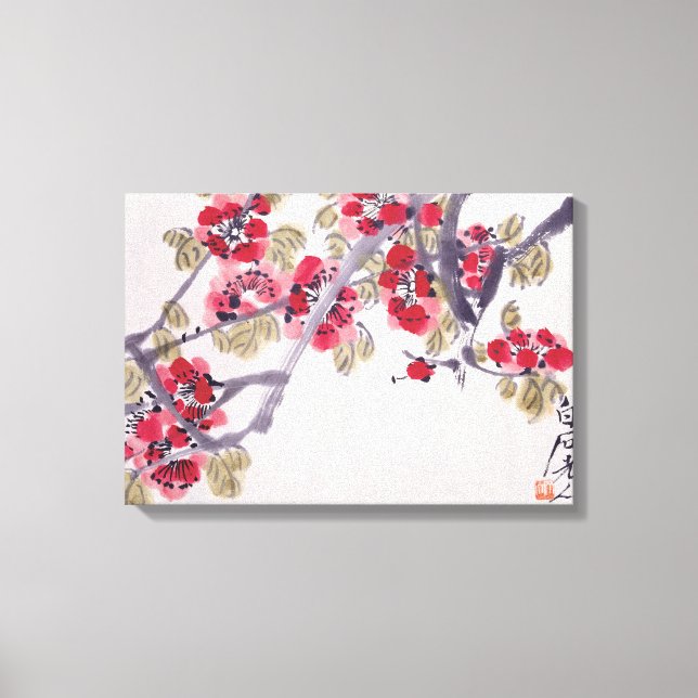 Toile Fleurs d'abricot (Recto)