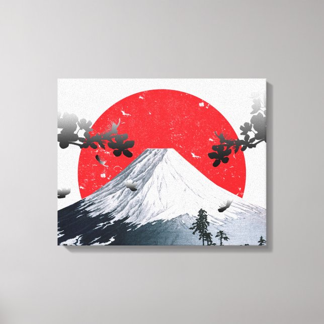 Toile Fleurs de cerisiers Mont Fuji Japon (Recto)