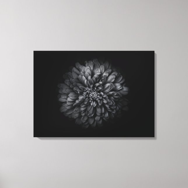 Toile Fleurs De jardin En Noir Et Blanc No 68 (Recto)