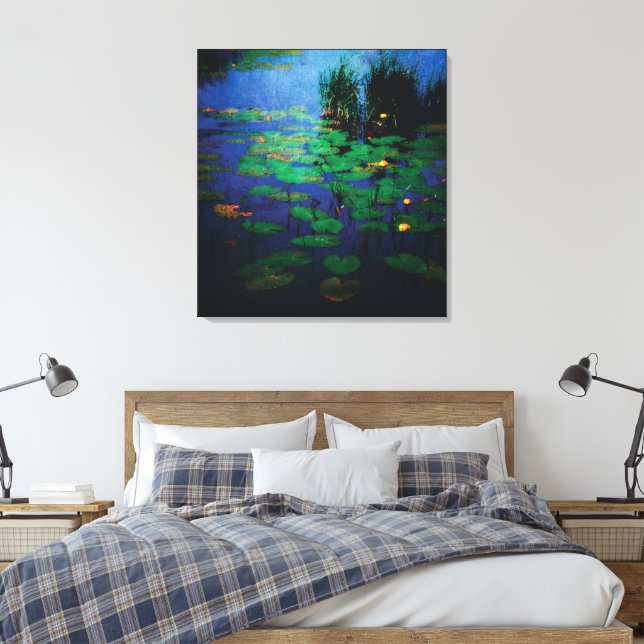 Toile Fleurs de Lys d'Eau Perdues sur l'Eau dans le Mara (Insitu(Chambre))