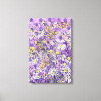 Fleurs de marais Polka Dot Fleurs d'été Floral Art