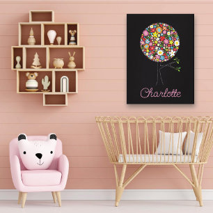 Toile Fleurs de printemps Whimsical Pop Tree Cute Nurser